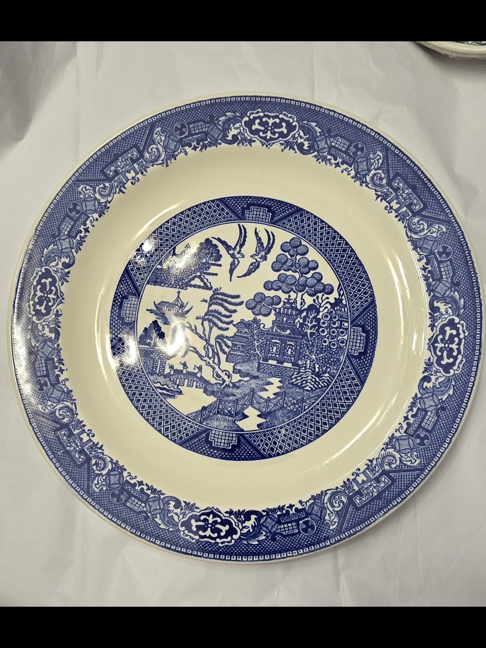 VINTAGE BLUE WILLOW WARE BY ROYAL CHINA 12" PLATE